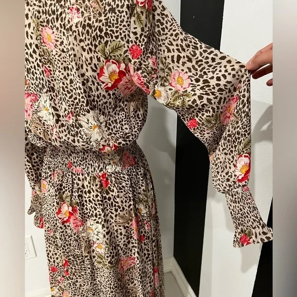 Nanette Lepore Brown and Pink High Low Dress - Picture 7 of 16